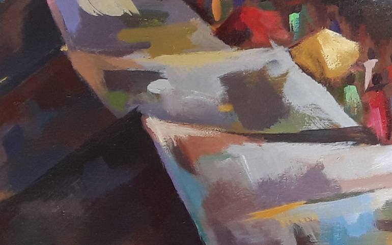 Original Figurative People Painting by Alex Mensah