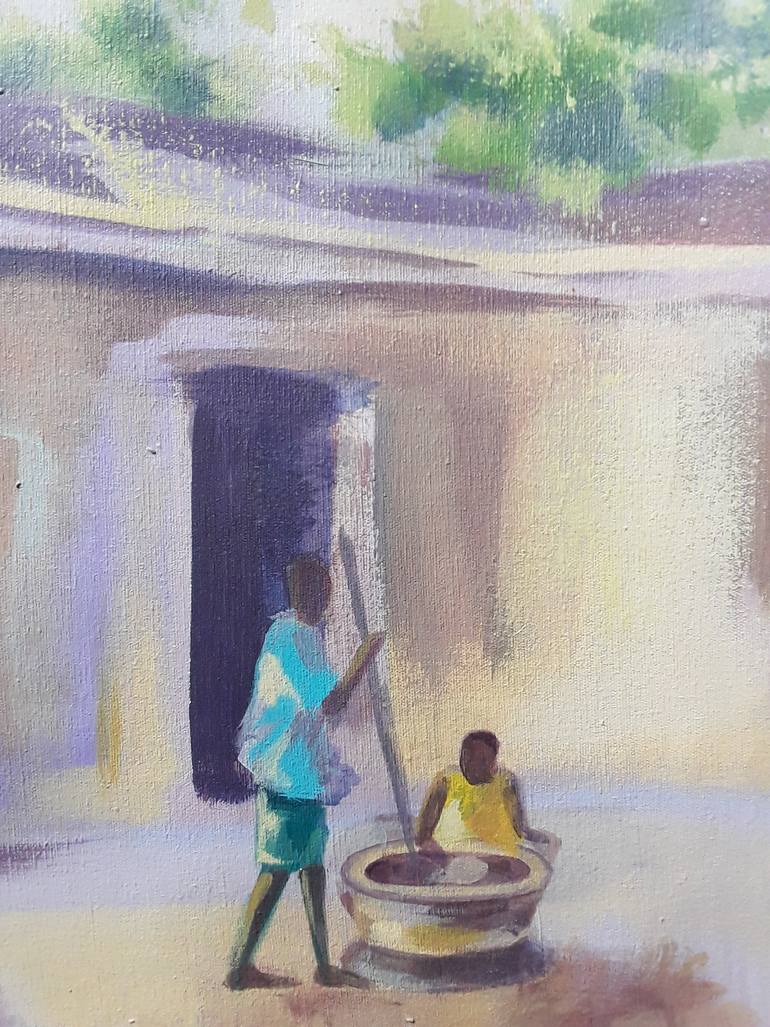 Original Realism Landscape Painting by Alex Mensah