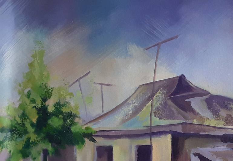 Original Realism Landscape Painting by Alex Mensah