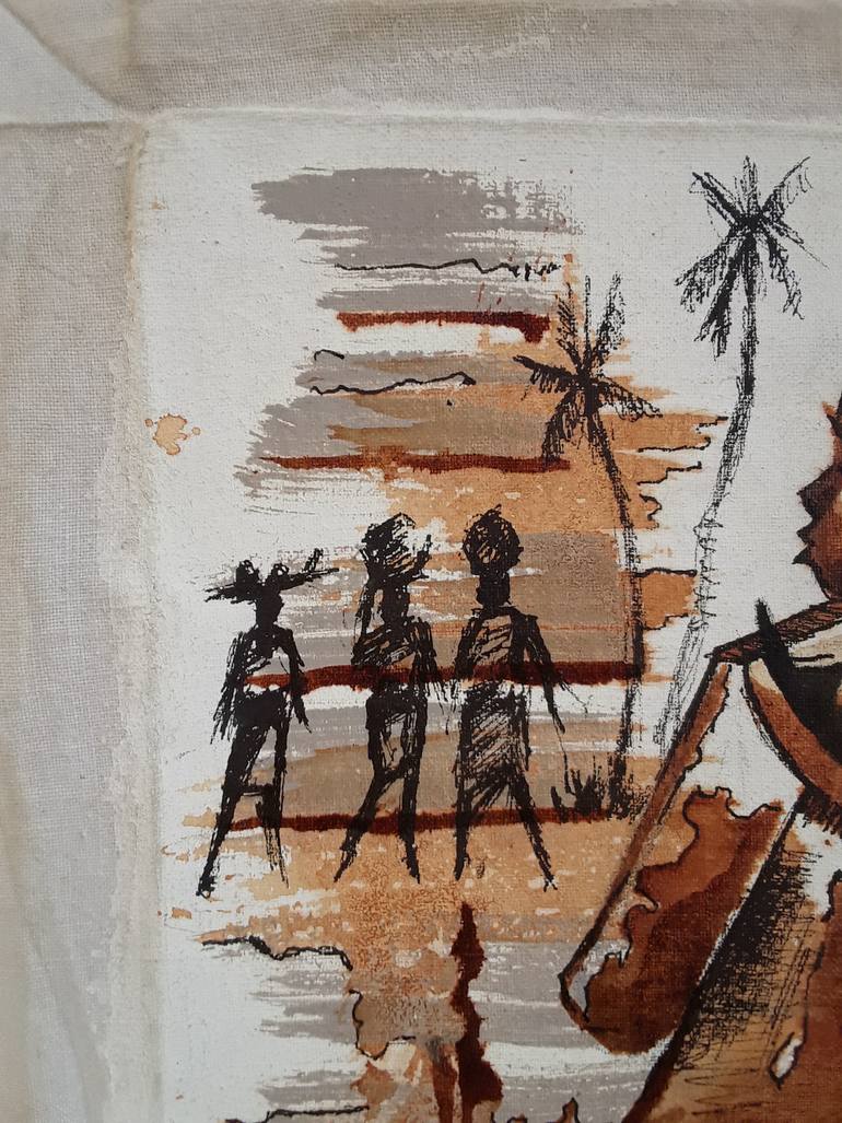 Original Art Deco People Mixed Media by Alex Mensah