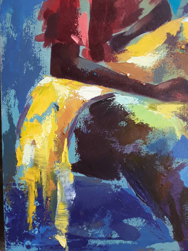 Original Contemporary Family Painting by Alex Mensah