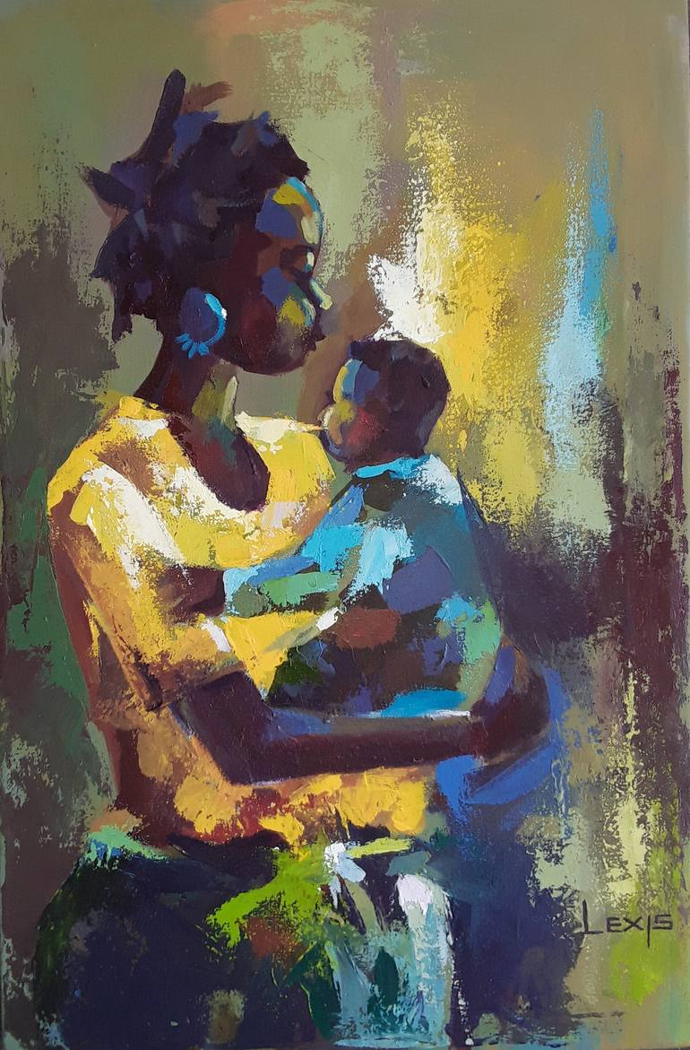 Print of Impressionism Family Paintings by Alex Mensah