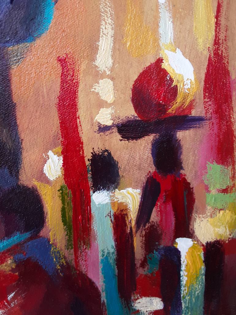 Original Figurative People Painting by Alex Mensah