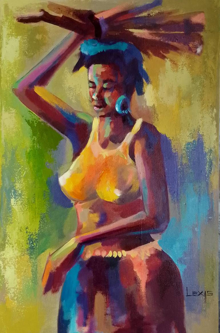 Print of Contemporary Women Paintings by Alex Mensah