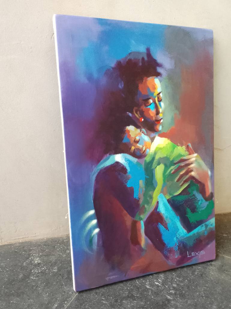 mothers-day-mothers-love-family-bond-mother-and-child-painting-by