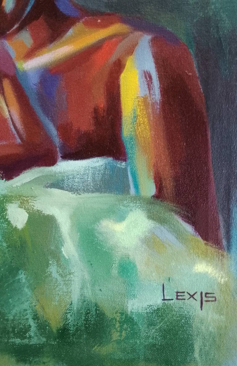 Original Realism Family Painting by Alex Mensah