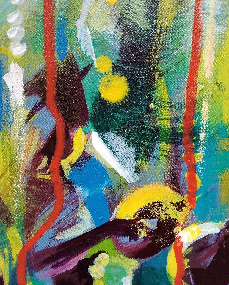 Original Abstract Expressionism Abstract Painting by Alex Mensah