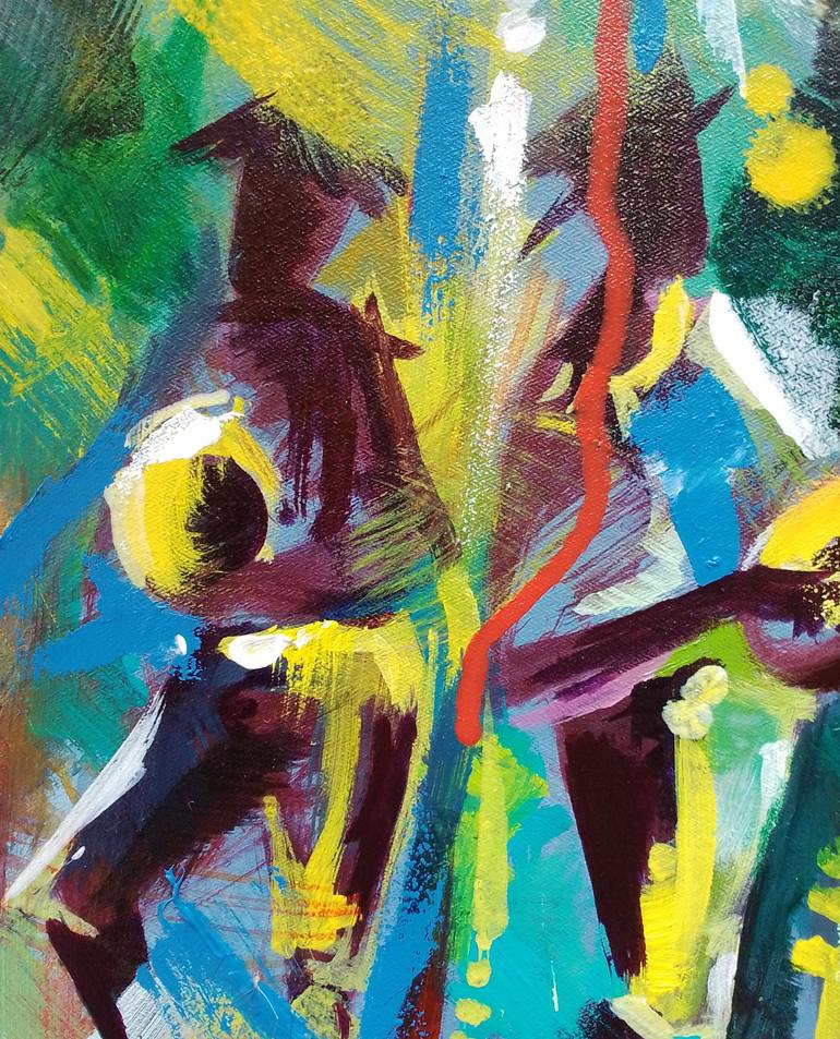 Original Abstract Expressionism Abstract Painting by Alex Mensah