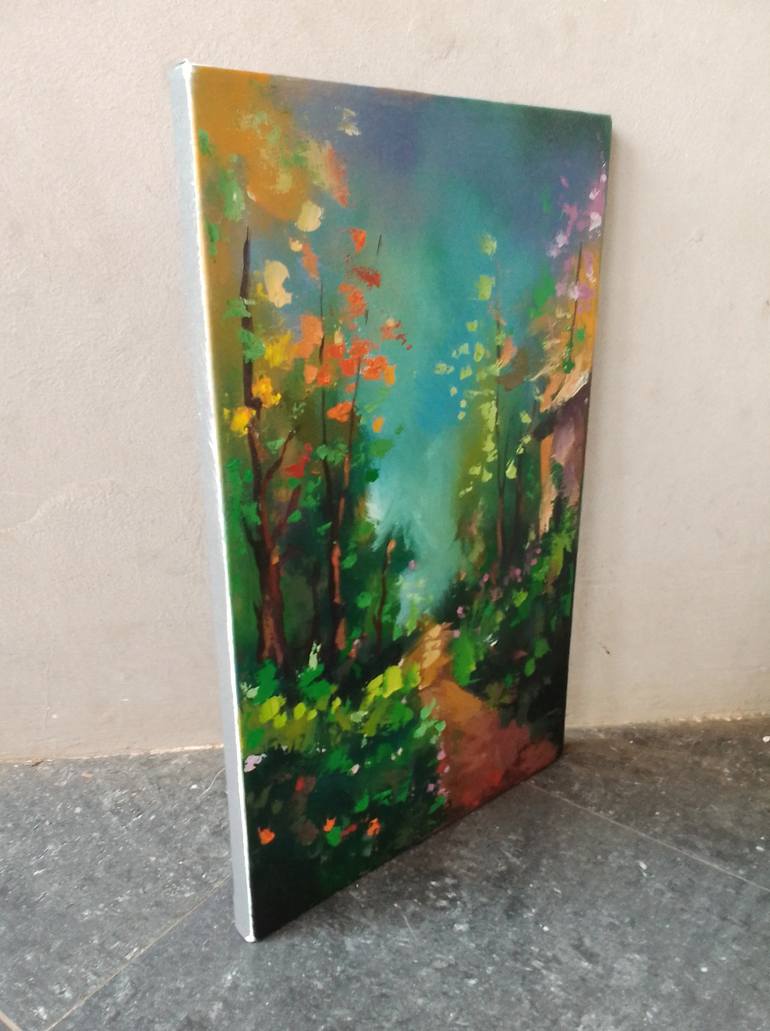 Original Modernism Landscape Painting by Alex Mensah