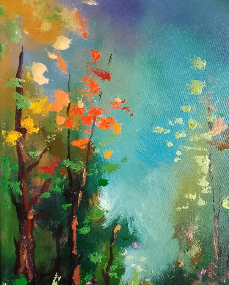 Original Modernism Landscape Painting by Alex Mensah