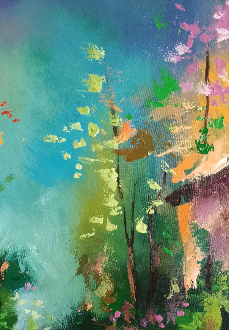 Original Modernism Landscape Painting by Alex Mensah