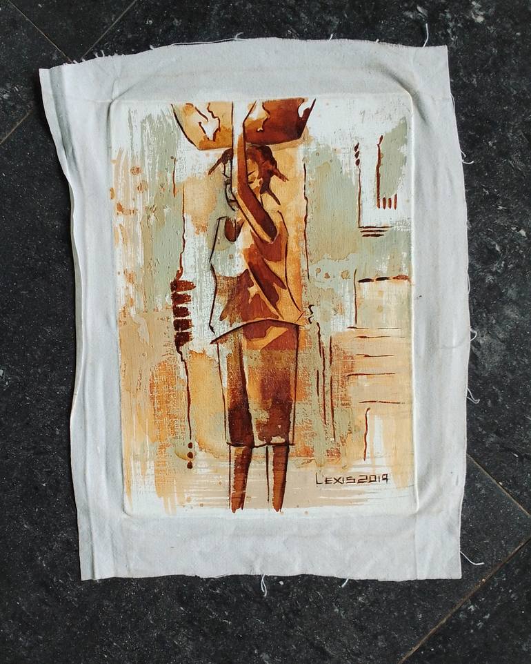 Original Expressionism Women Mixed Media by Alex Mensah