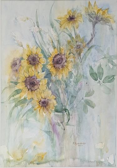 Original Impressionism Floral Painting by Kateryna Pysarenko