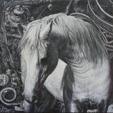 Print of Photorealism Horse Paintings by heng qiang
