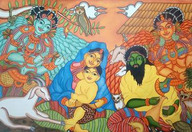 Original Religion Paintings by Retheesh T S