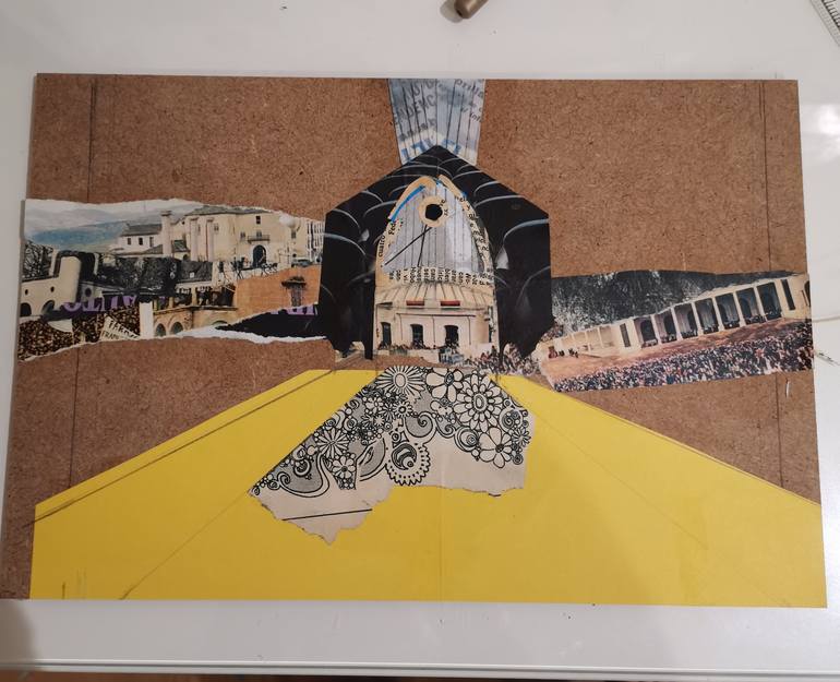 Original Expressionism Architecture Collage by Maiya Taylor