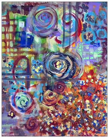 Original Abstract Garden Paintings by Francisco Lopez