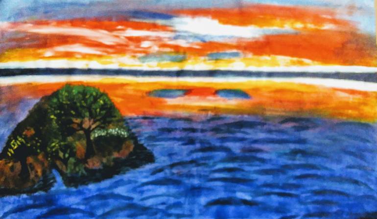 Original Seascape Painting by Elizabeth Azogu