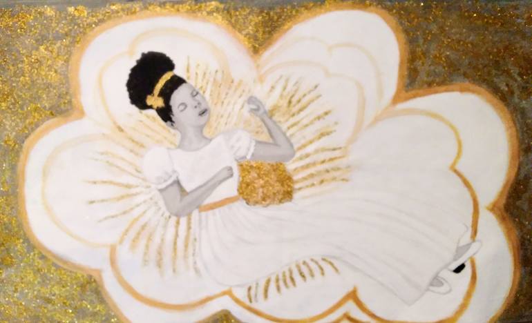 Original Abstract Expressionism Women Painting by Elizabeth Azogu