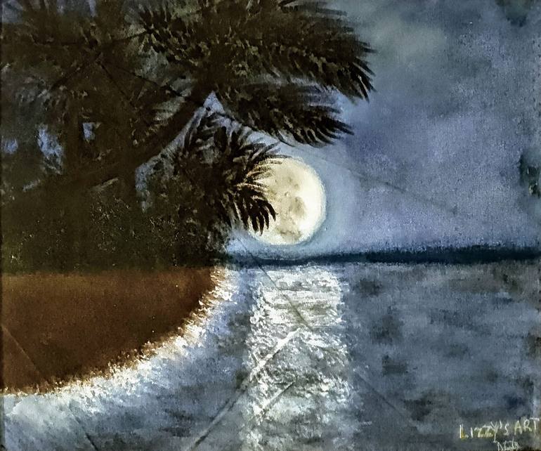Original Beach Painting by Elizabeth Azogu