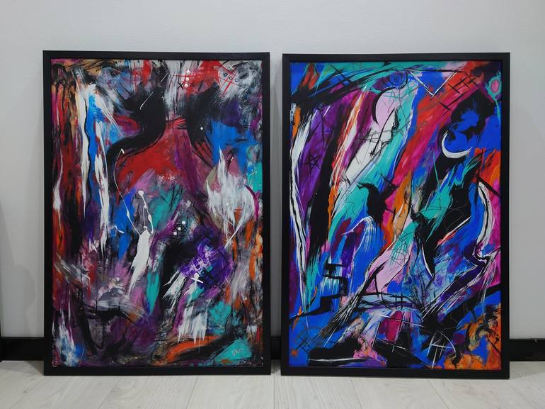 Original Abstract Painting by Ana - Maria Guta