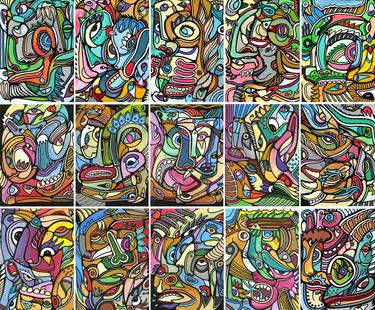 Original Abstract Expressionism Abstract Drawing by Artist Moontain