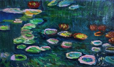 Water Lilies Monet Style Reproduction thumb