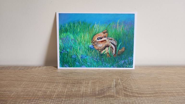 Original Impressionism Animal Drawing by Vics Art