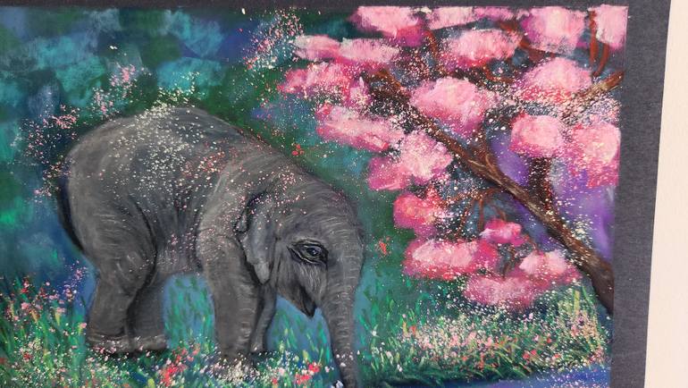 Original Contemporary Animal Painting by Vics Art