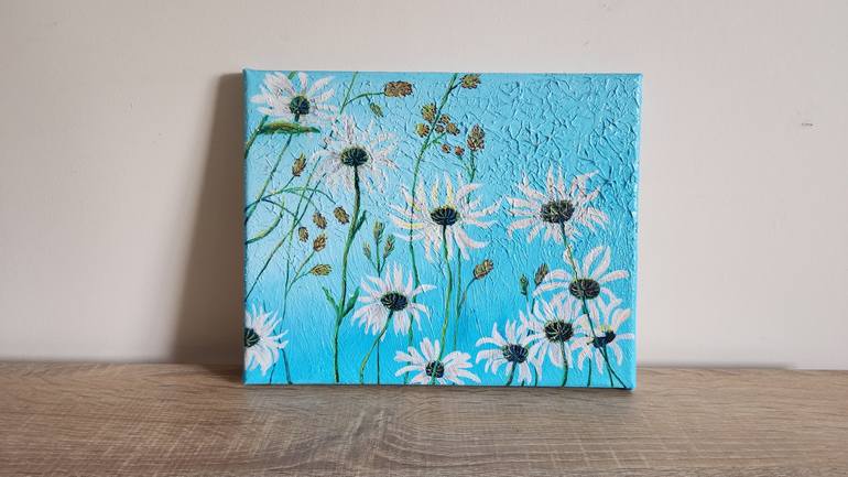 Original Contemporary Floral Painting by Vics Art