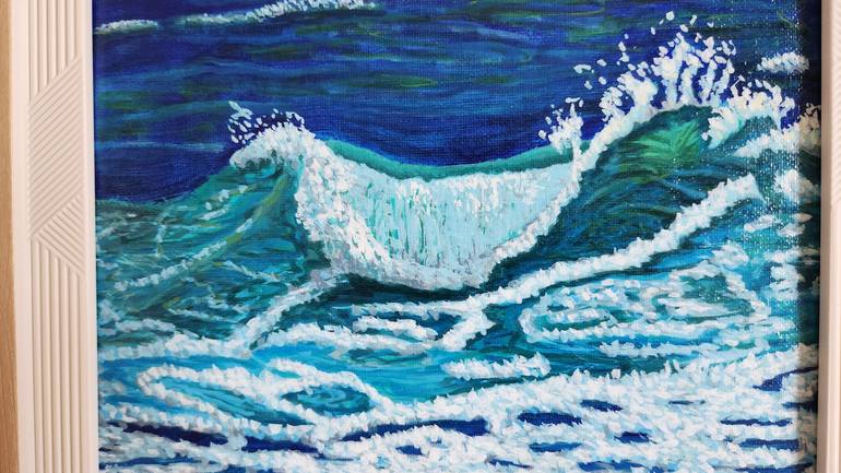 Original Contemporary Seascape Painting by Vics Art