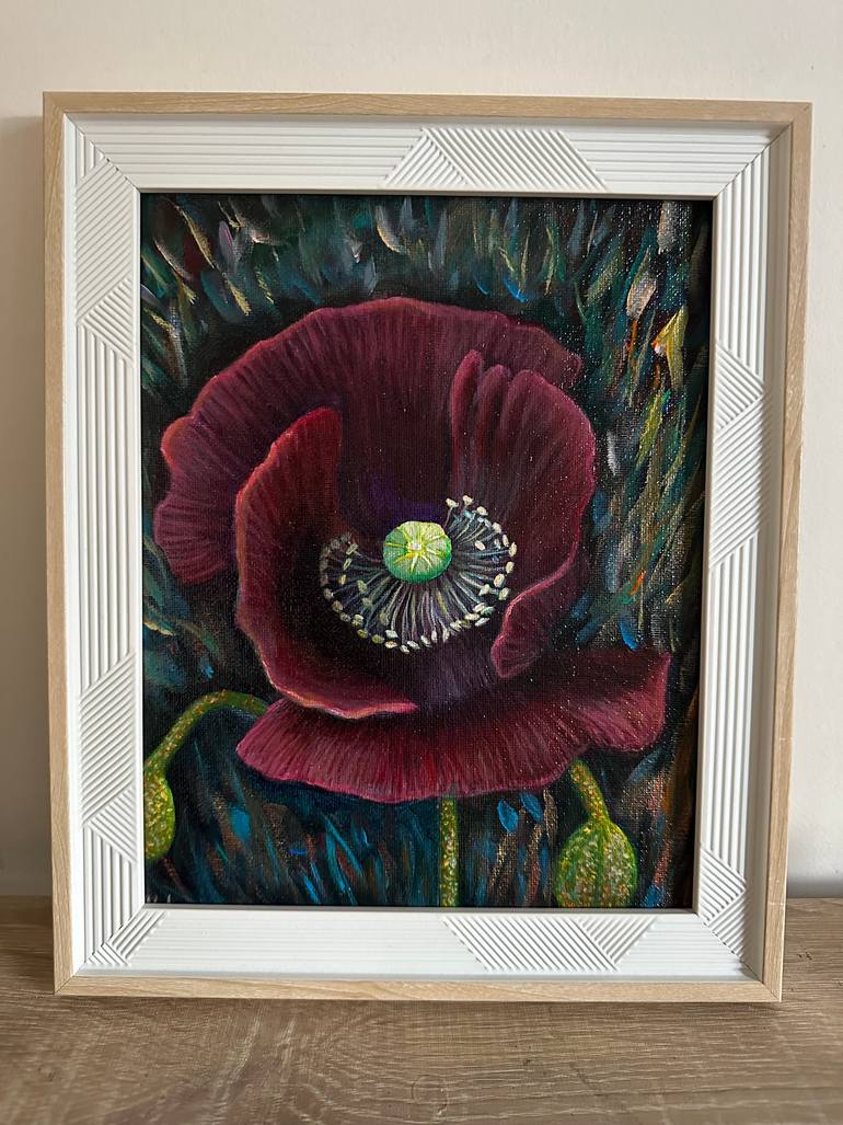 Original Contemporary Floral Painting by Vics Art