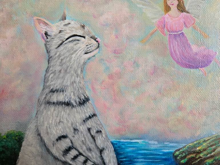 Original Contemporary Animal Painting by Vics Art