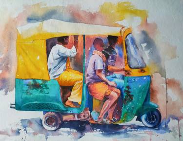 Print of Fine Art Car Paintings by Deep Chattopadhyay