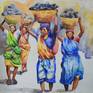 Working women, Transparent watercolor