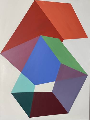 Original Abstract Geometric Paintings by Anna Kiraly