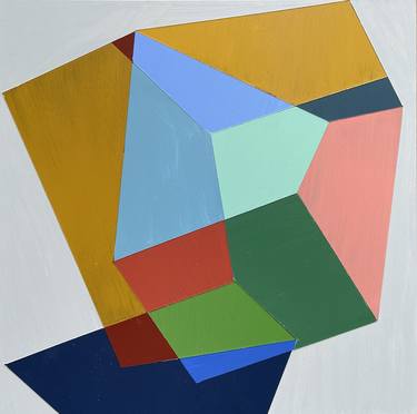 Original Abstract Geometric Painting by Anna Kiraly