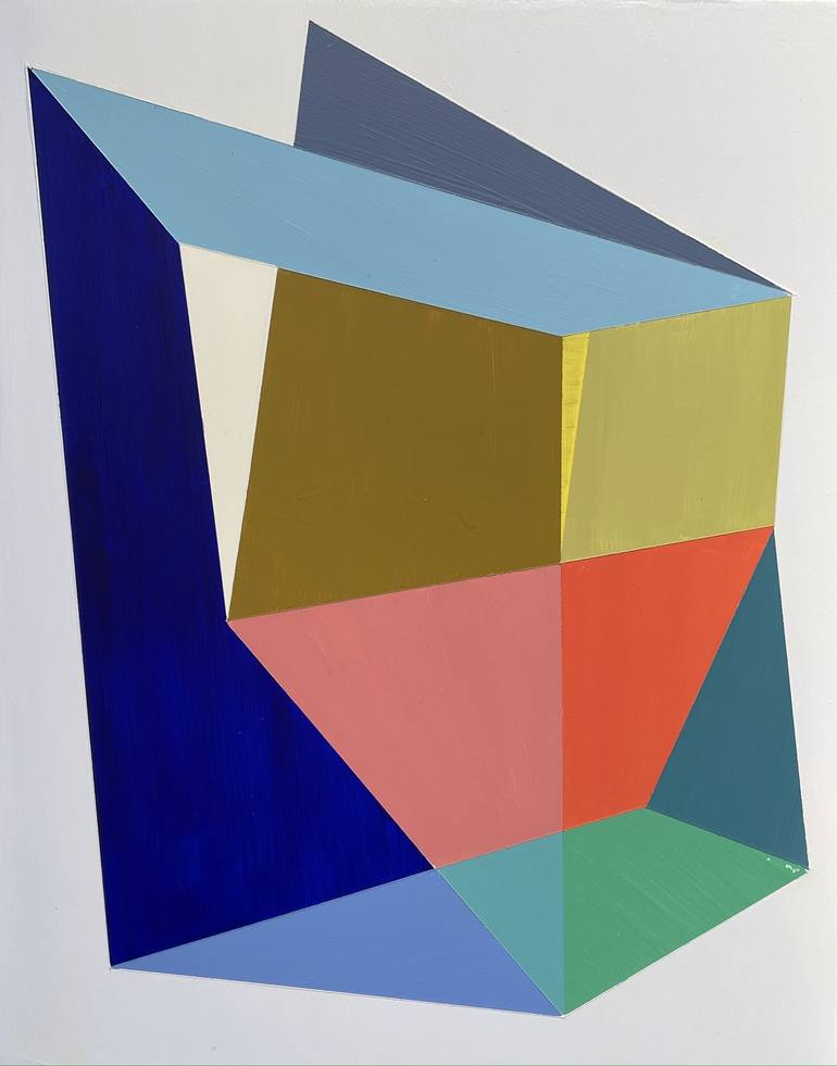 Original Abstract Geometric Paintings by Anna Kiraly