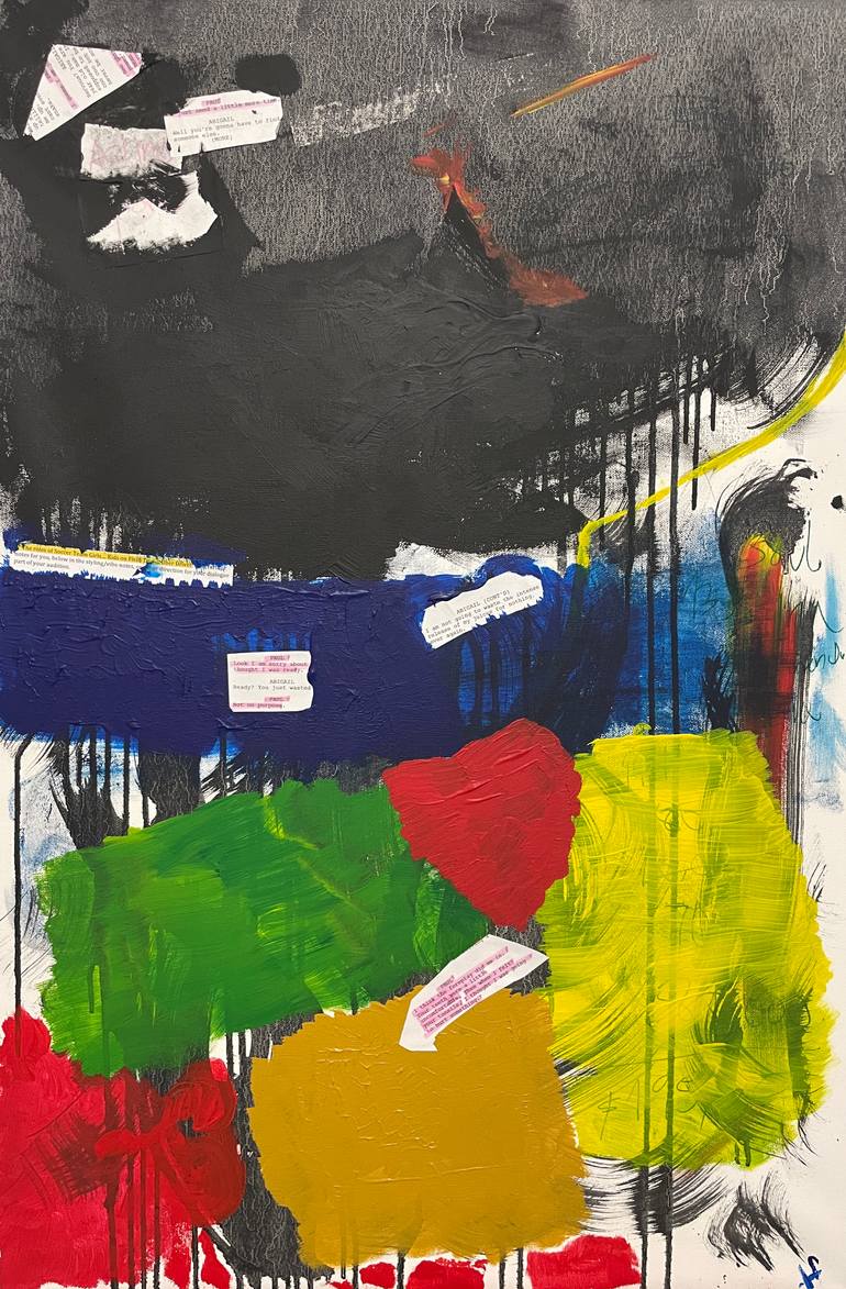 Original Abstract Expressionism Abstract Painting by Juan Hoyos R