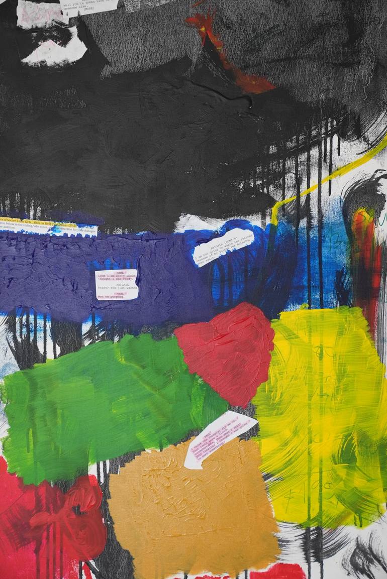 Original Abstract Expressionism Abstract Painting by Juan Hoyos R