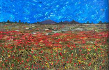 Original Impressionism Landscape Painting by Vidya Lakshmi Nikesh Anand