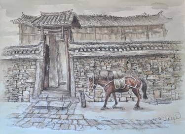 Original Documentary Rural life Paintings by kai Deng