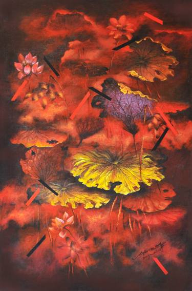 Original Surrealism Floral Paintings by kai Deng