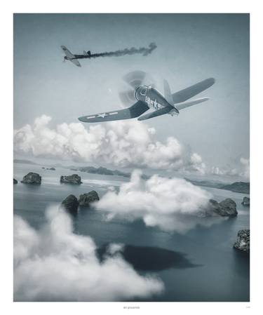 Original Photorealism Airplane Digital by Brady Skye