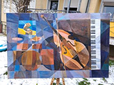 Original Cubism Music Paintings by Iuliia Kotenko