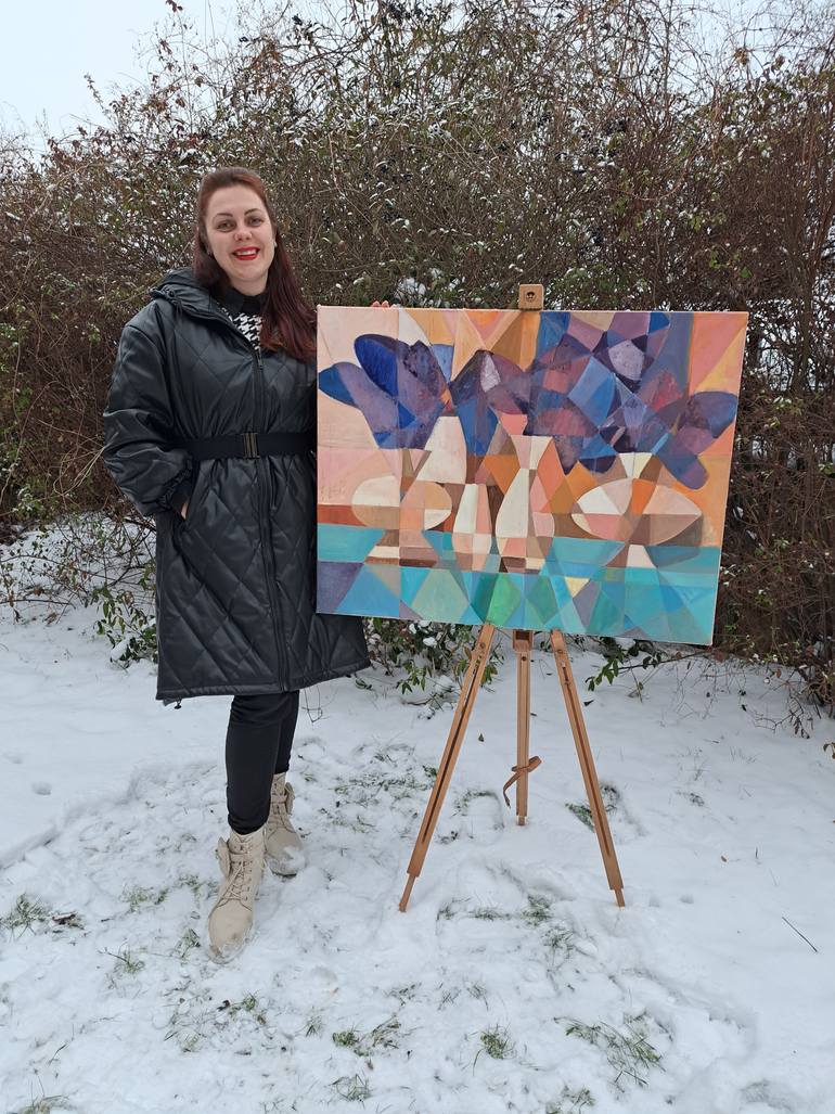 Original Abstract Botanic Painting by Iuliia Kotenko