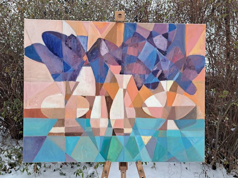 Original Abstract Botanic Painting by Iuliia Kotenko