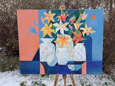 Original Cubism Still Life Paintings by Iuliia Kotenko