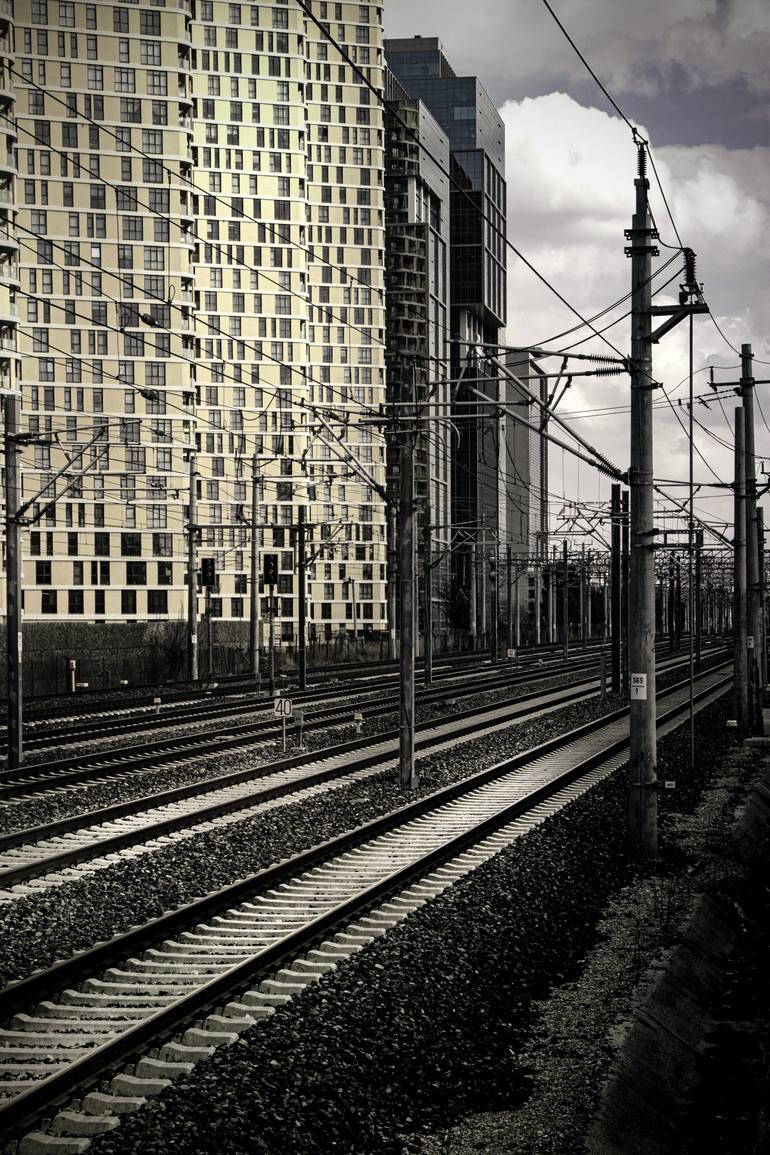 Original Travel Photography by Areha Demir | Classicism Art on Paper | The Ways We Take and Return From (Golden Horizon)