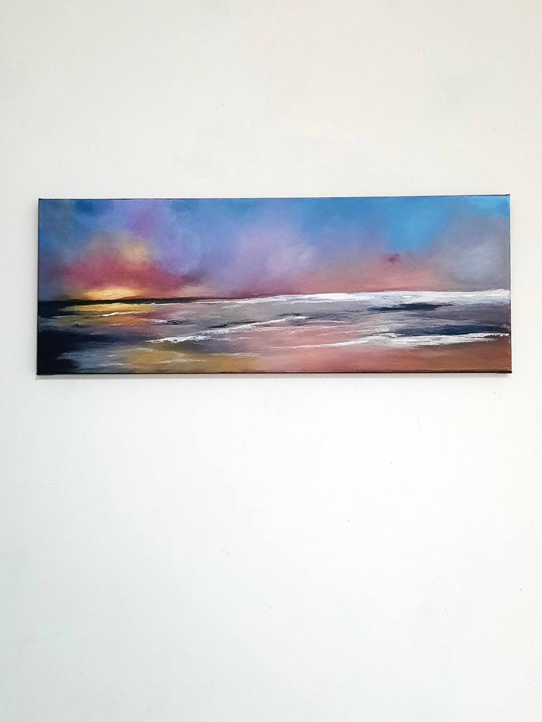 Original Abstract Expressionism Seascape Painting by Alie ten Hove